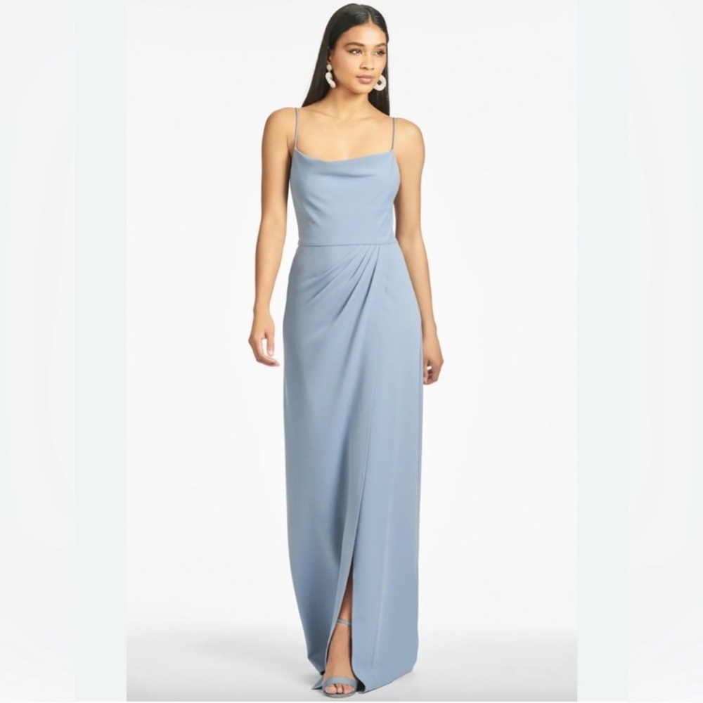 NWT Sachin & Babi Paulina 4-Way Stretch Crepe Gown –Slate Blue Slate Blue Size 6